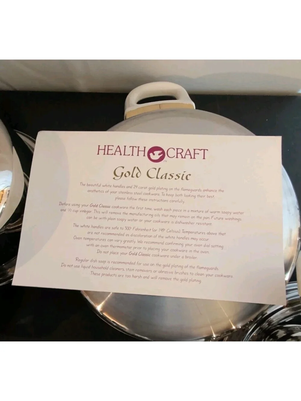 10 Pc. Vintage Health Craft Gold Classic Cookware Set Nicromium Surgical Steel
